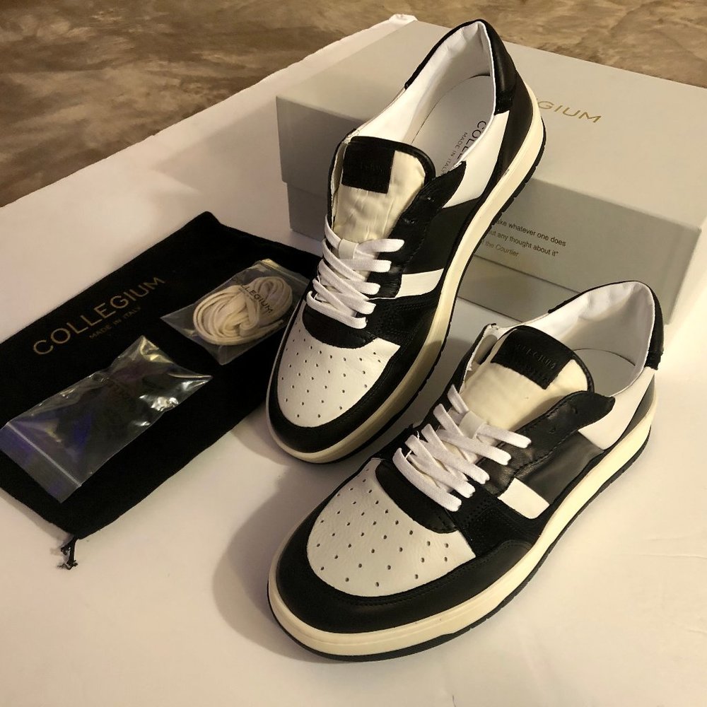 Collegium Pillar Alpha "Nero & Blanco" Shoes - Size Mens 44